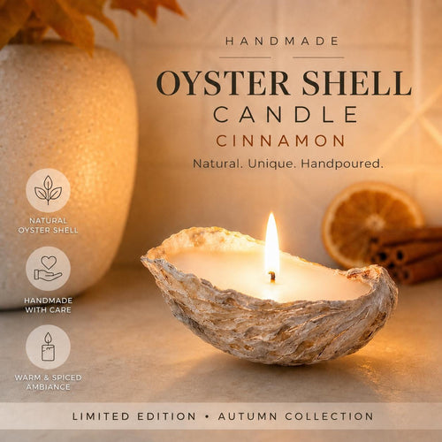 Autumn Edition Oyster Shell Candle | Handmade Candle | Spiced Seasonal Gift