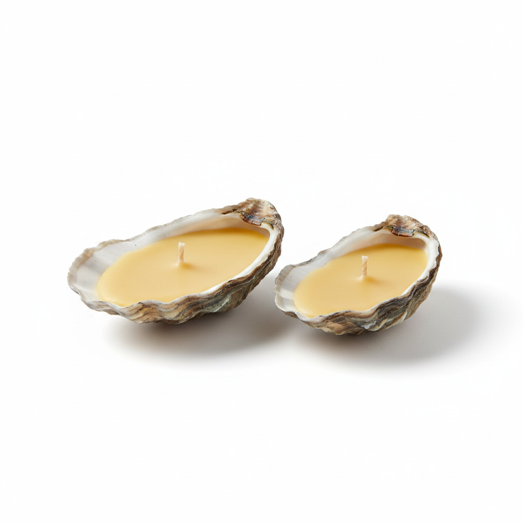 Coastal Oyster Shell Candle Holder