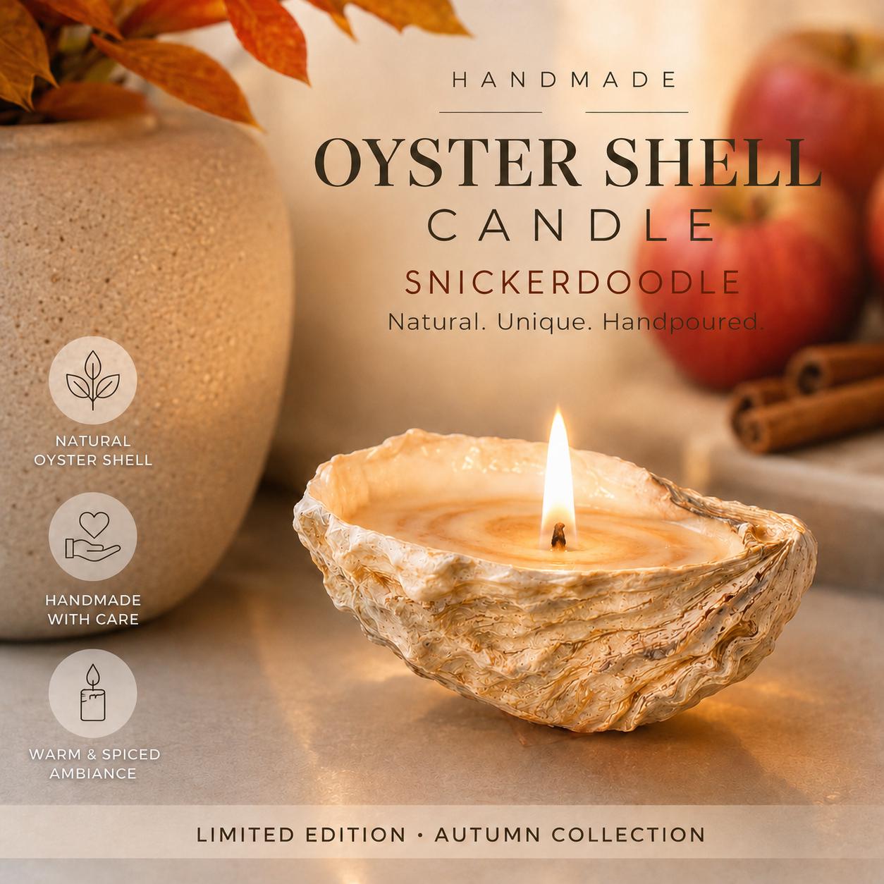 Autumn Edition Oyster Shell Candle | Handmade Candle | Spiced Seasonal Gift
