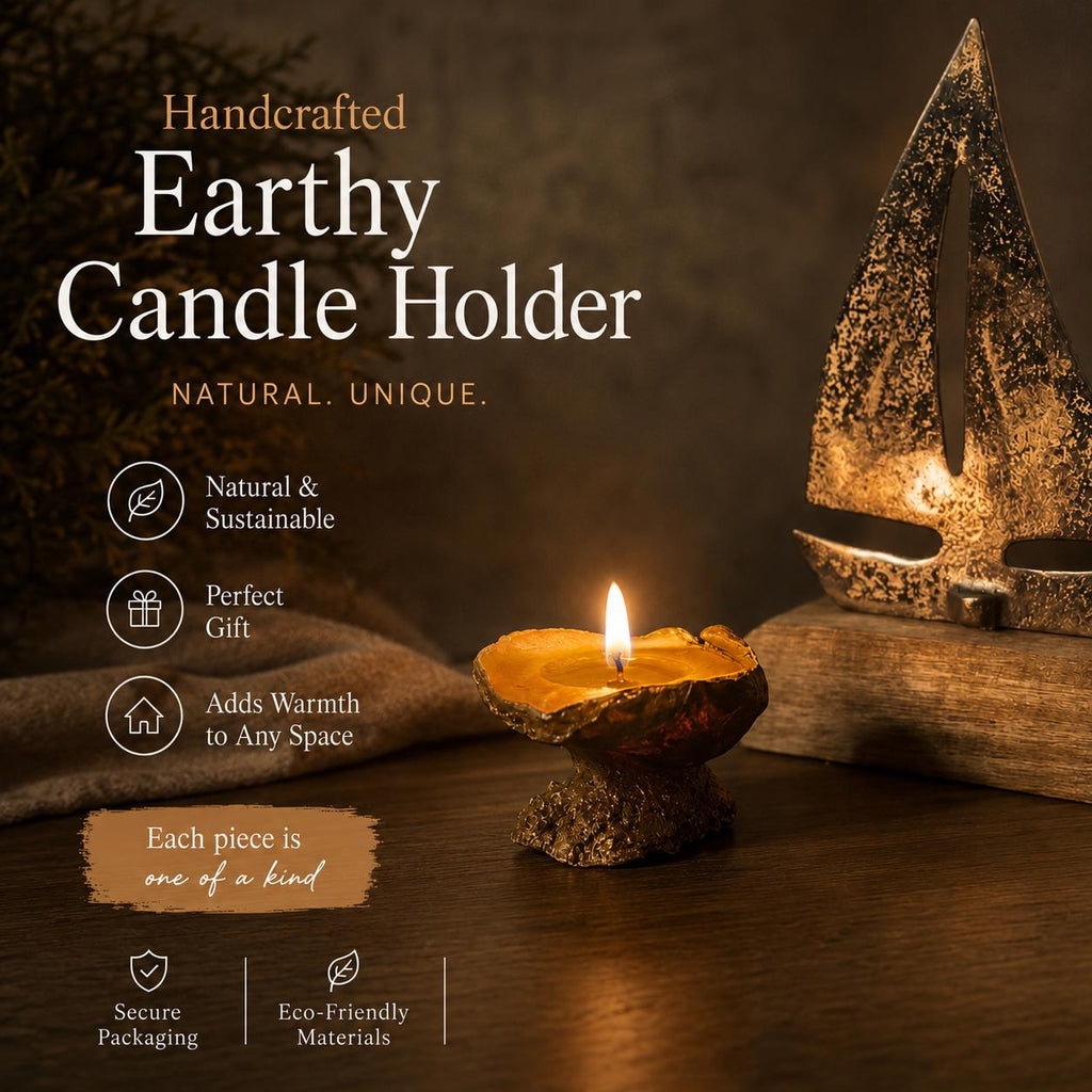 Coastal Oyster Shell Candle Holder | Handmade Beeswax | Personalised Scent |