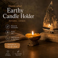 Coastal Oyster Shell Candle Holder | Handmade Beeswax | Personalised Scent |